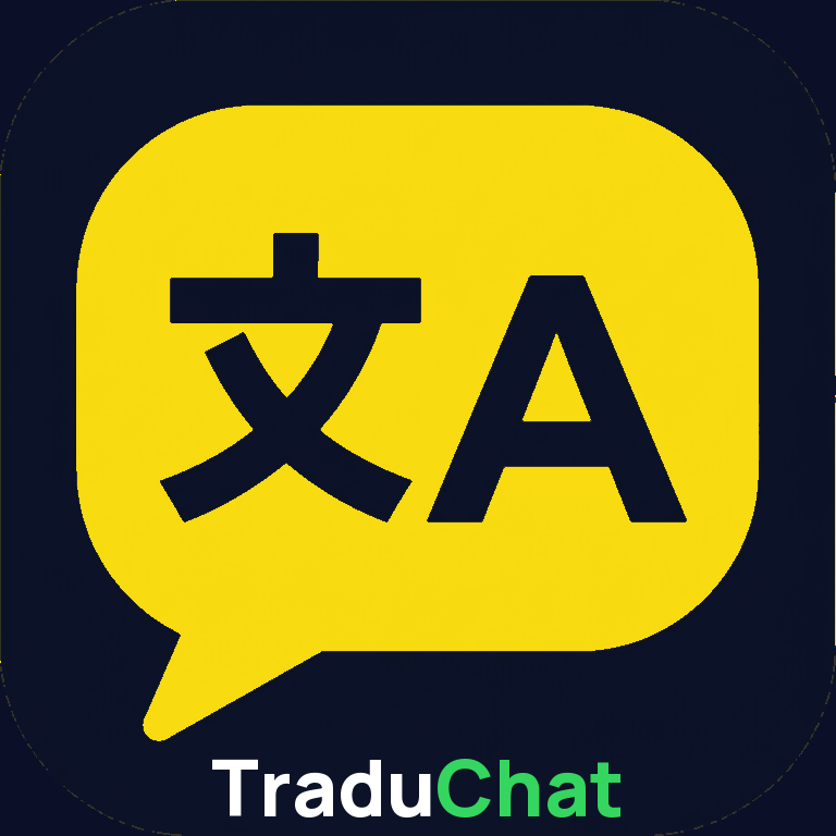 Logo TraduChat — Chat · Traduzione istantanea · Videocall